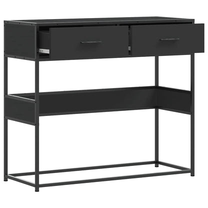 Konzolový Stolek Černý 90X35X80 Cm Kompozitní Dřevo