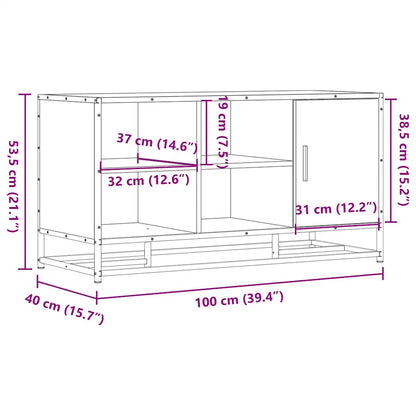 Lavice S Botníkem 100X40X53,5 Cm Kompozit A Kovu