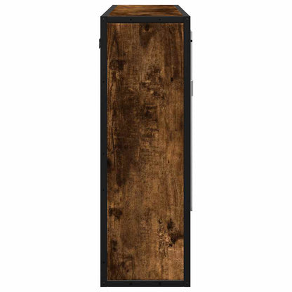 Koupelnová Skříňka Se Zrcadlem Kouřový Dub 65X20X60 Cm Kompozit