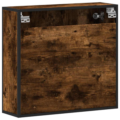 Koupelnová Skříňka Se Zrcadlem Kouřový Dub 65X20X60 Cm Kompozit