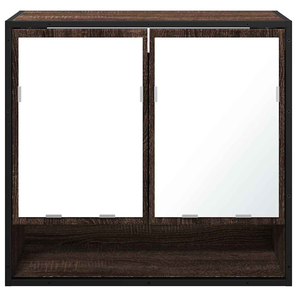 Koupelnová Skříňka Se Zrcadlem 65X20X60 Cm Kompozit