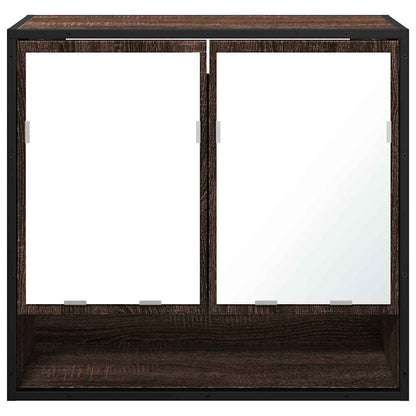 Koupelnová Skříňka Se Zrcadlem 65X20X60 Cm Kompozit