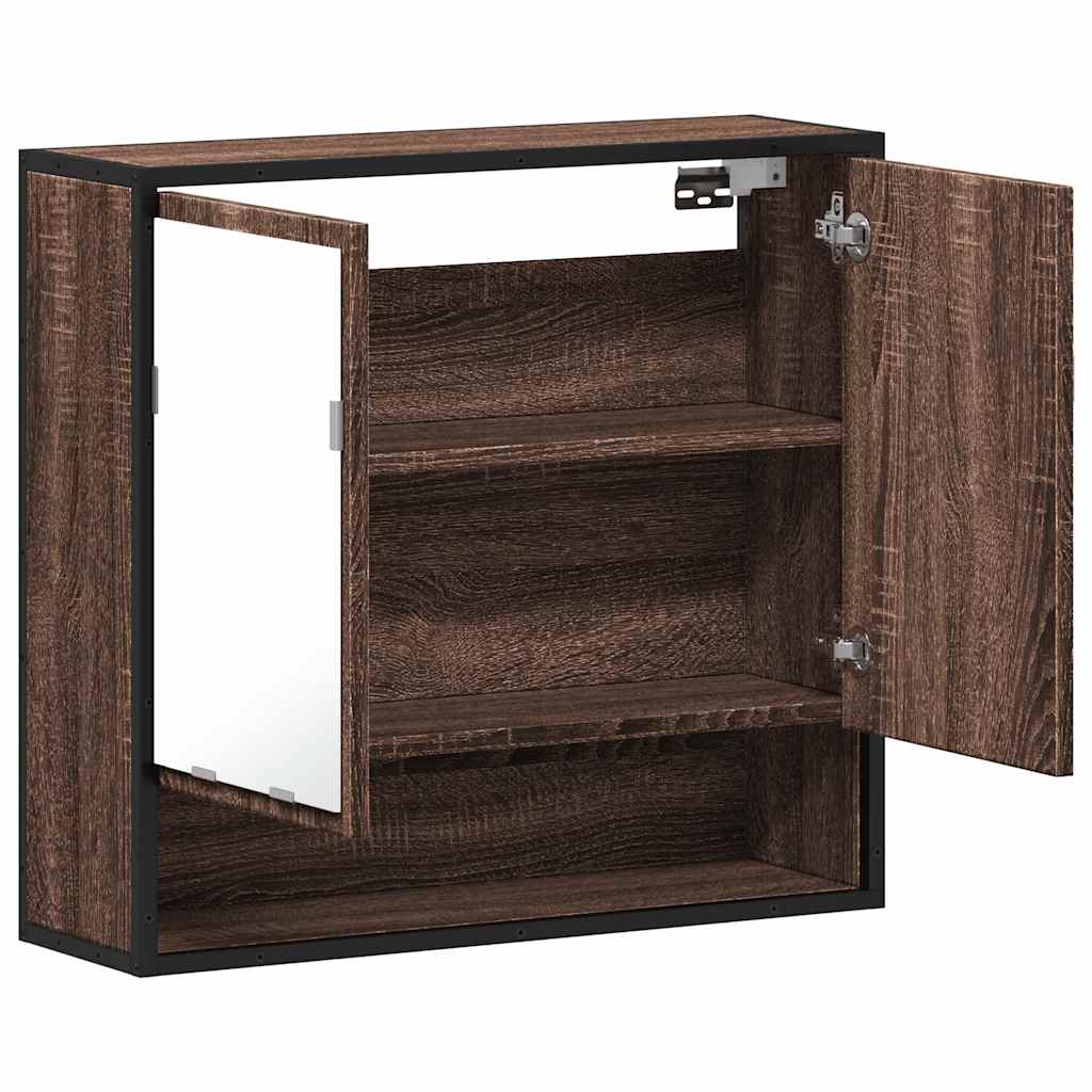 Koupelnová Skříňka Se Zrcadlem 65X20X60 Cm Kompozit