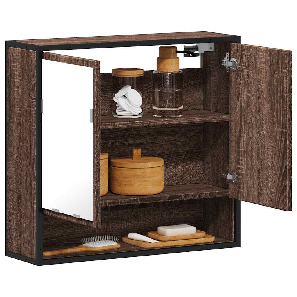 Koupelnová Skříňka Se Zrcadlem 65X20X60 Cm Kompozit