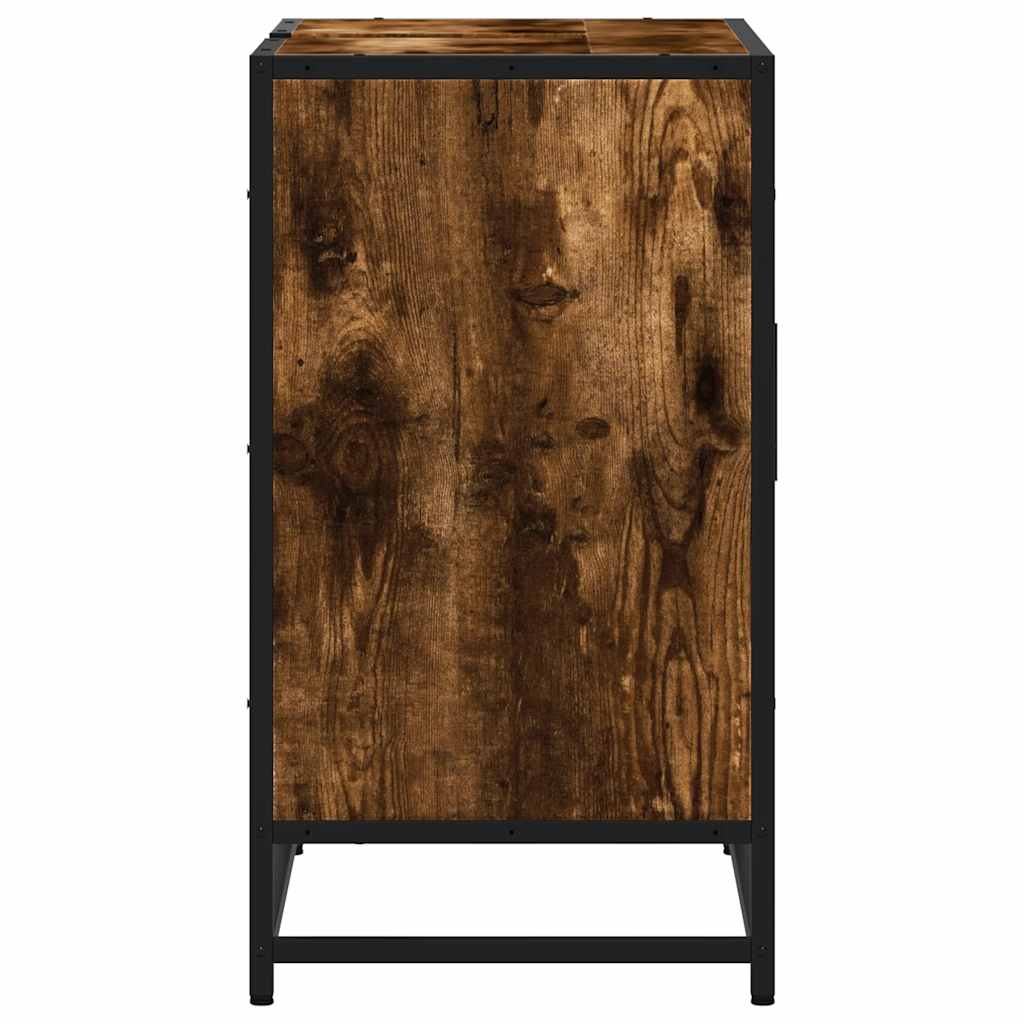 Koupelnová Skříňka Pod Umyvadlo Kouřový Dub 65X33X60Cm Kompozit