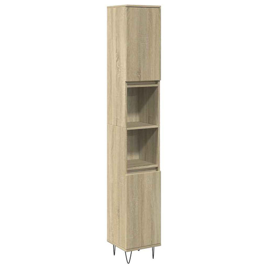 Koupelnová Skříňka 30 X 30 X 190 Cm Kompozitní Dřevo