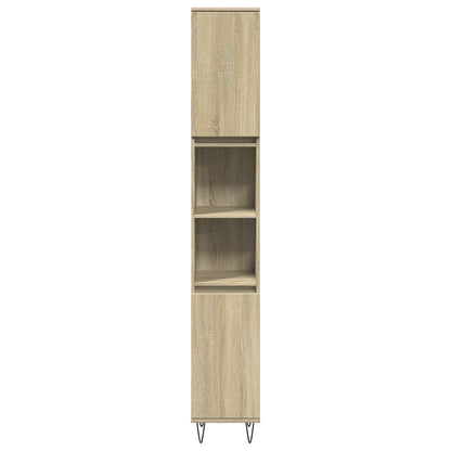 Koupelnová Skříňka 30 X 30 X 190 Cm Kompozitní Dřevo