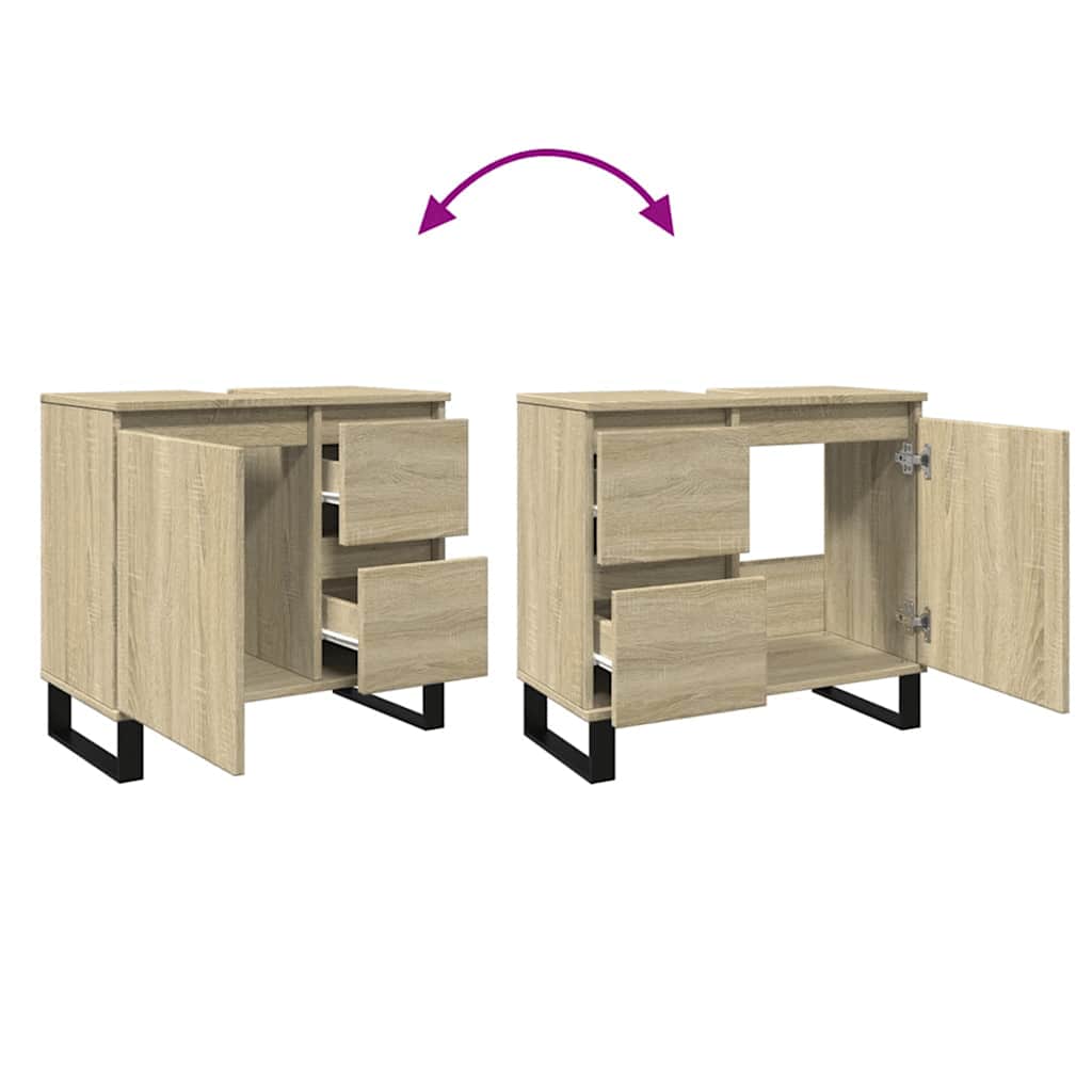 Koupelnová Skříňka 65 X 33 X 60 Cm Kompozitní Dřevo