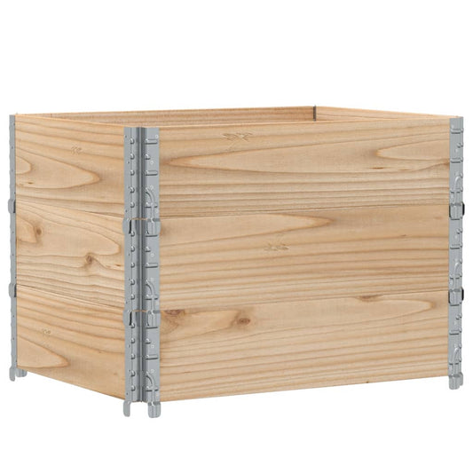 Paletové Nástavce 3 Ks 80 X 60 Cm Masivní Borové Dřevo