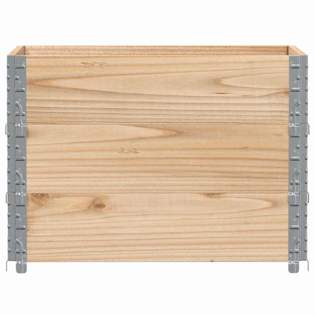 Paletové Nástavce 3 Ks 80 X 60 Cm Masivní Borové Dřevo