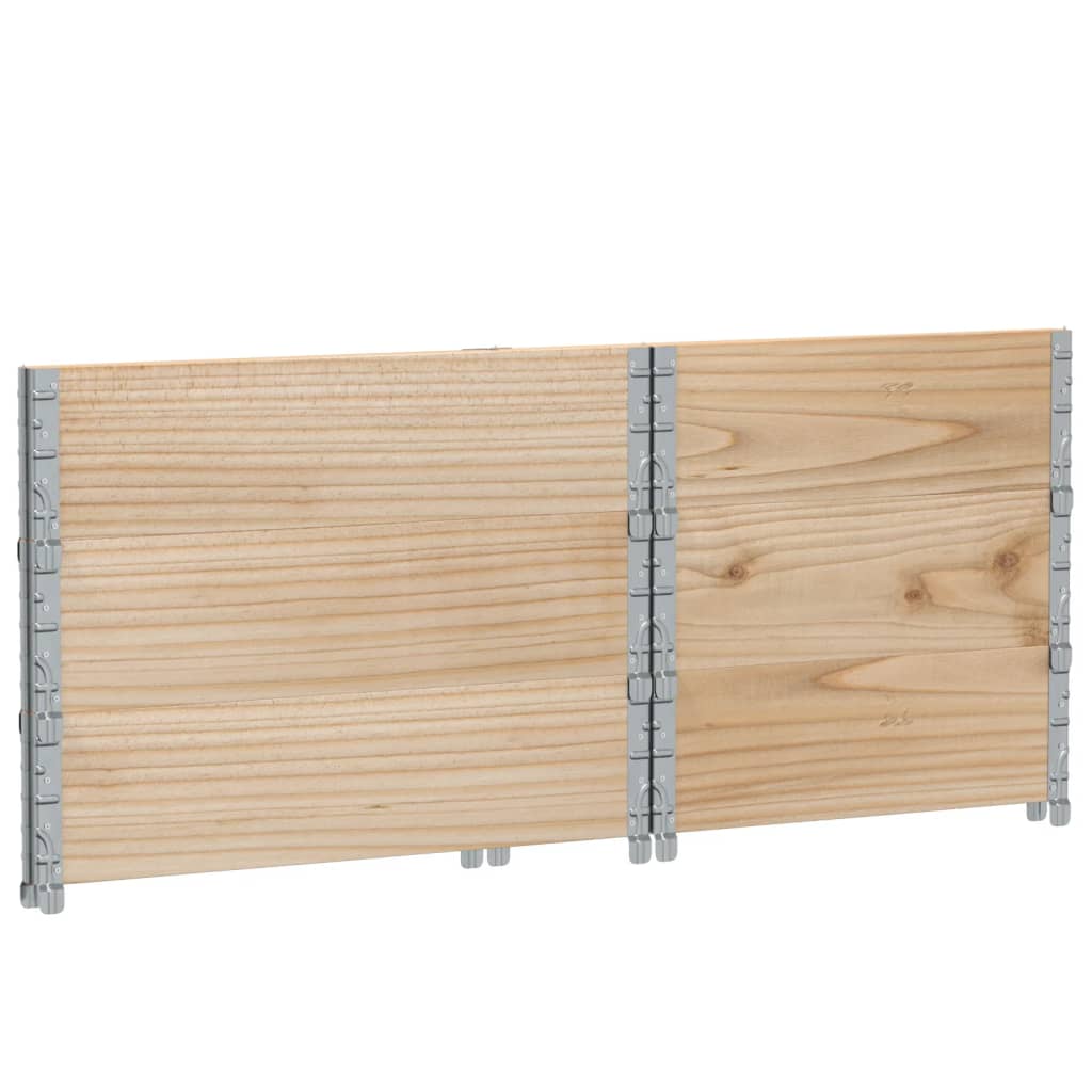 Paletové Nástavce 3 Ks 80 X 60 Cm Masivní Borové Dřevo