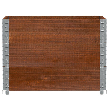 Paletové Nástavce 3 Ks Hnědé 80 X 60 Cm Masivní Borové Dřevo