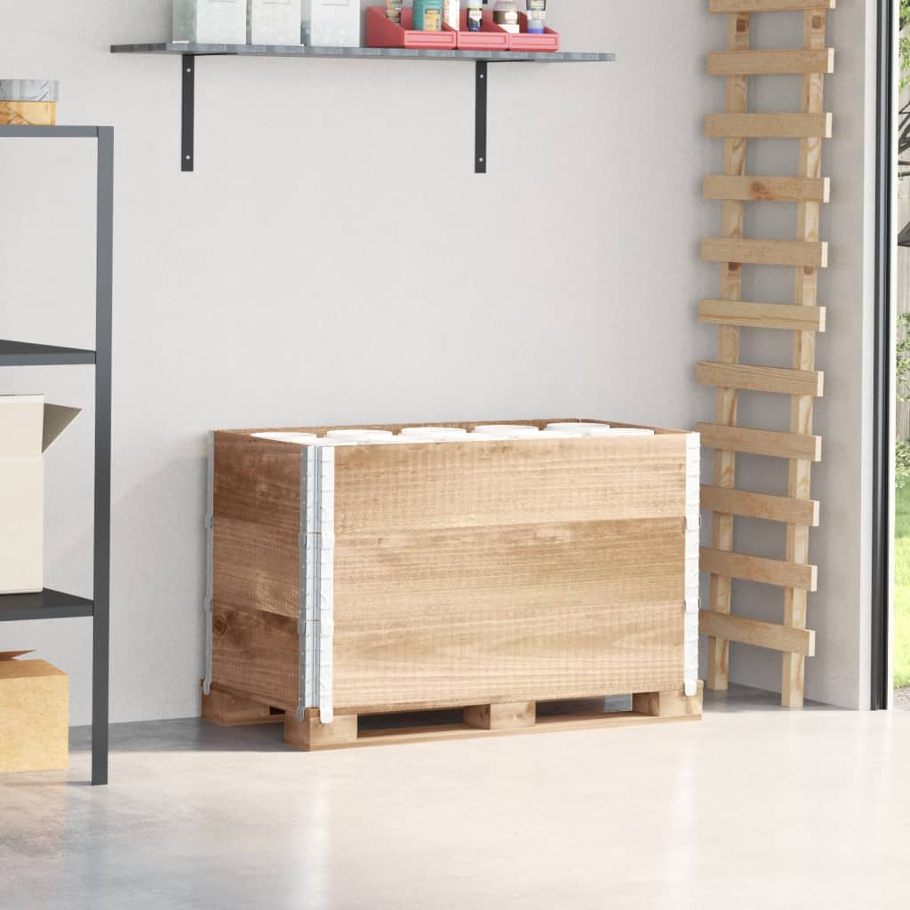 Paletový Nástavec Šedý Masivní Borové Dřevo