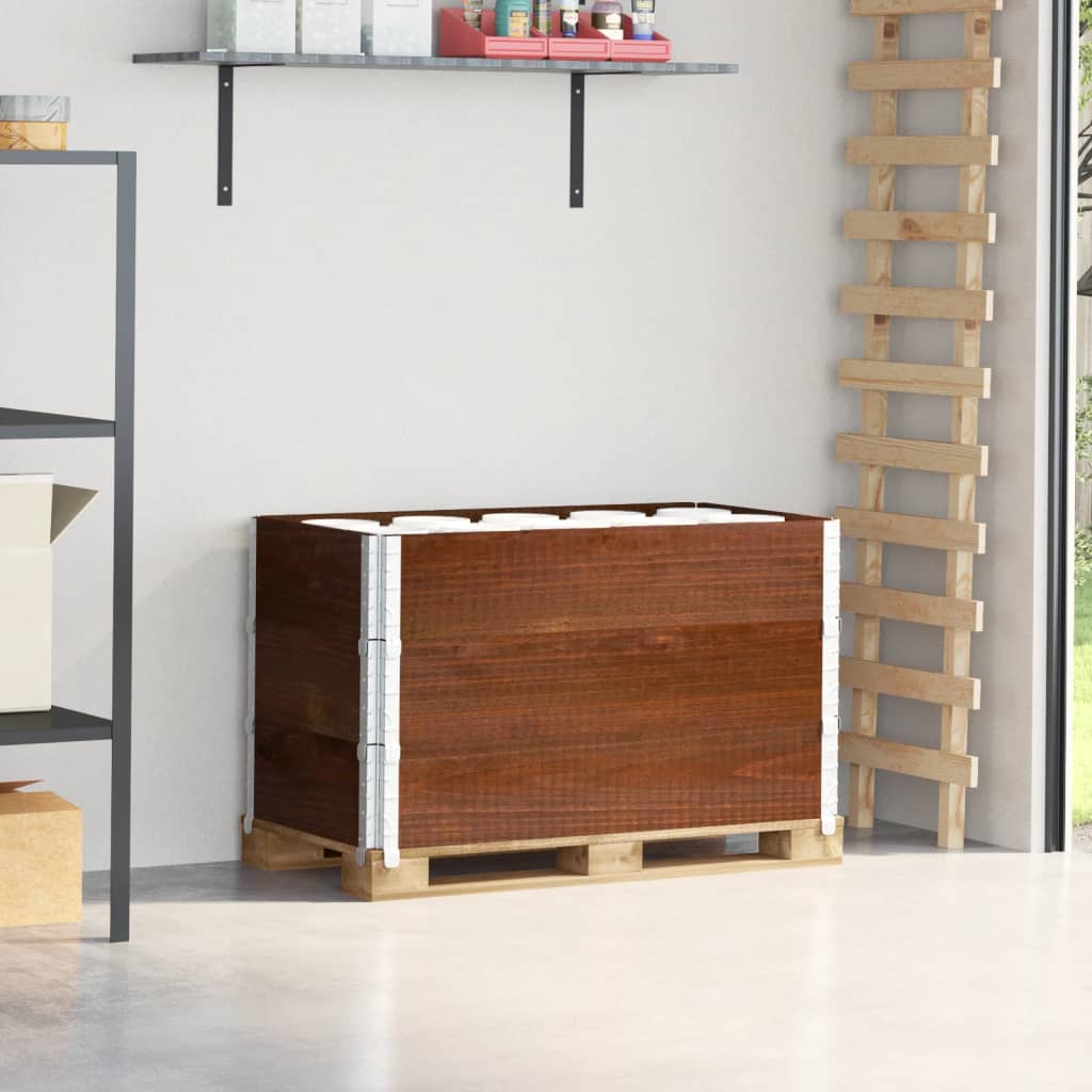 Paletový Nástavec Šedý Masivní Borové Dřevo