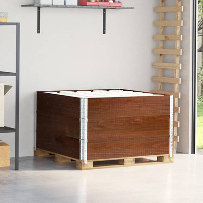 Paletový Nástavec Šedý Masivní Borové Dřevo