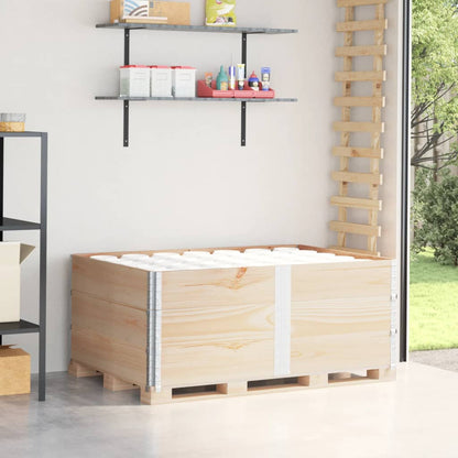 Paletový Nástavec Šedý Masivní Borové Dřevo