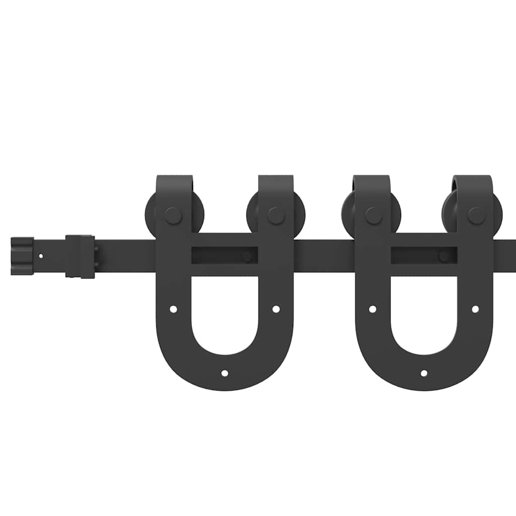 Sada Příslušenství Pro Posuvné Dveře Ocelová Černá