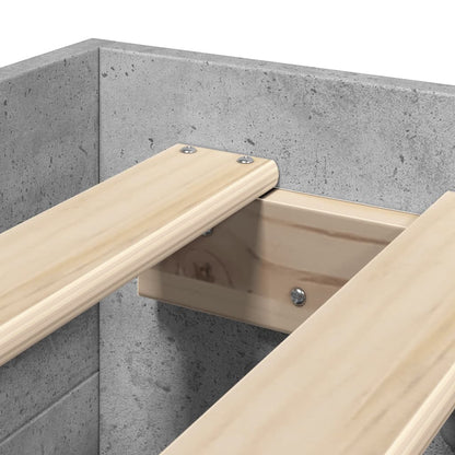 Rám Postele Betonově Šedý Kompozitní Dřevo