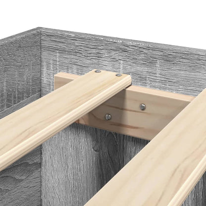 Rám Postele Šedý Sonoma Kompozitní Dřevo