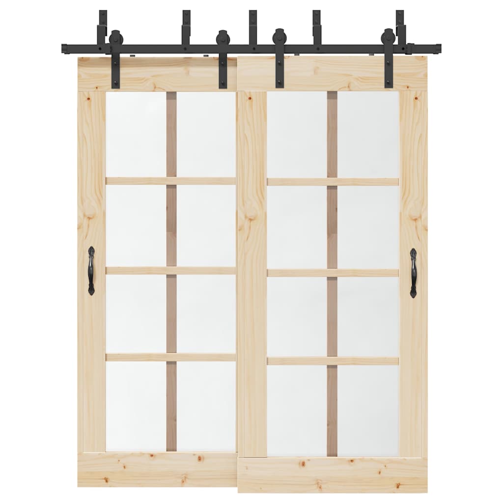 Sada Příslušenství Pro Posuvné Dveře 427 Cm Ocelová Černá