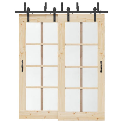 Sada Příslušenství Pro Posuvné Dveře 427 Cm Ocelová Černá