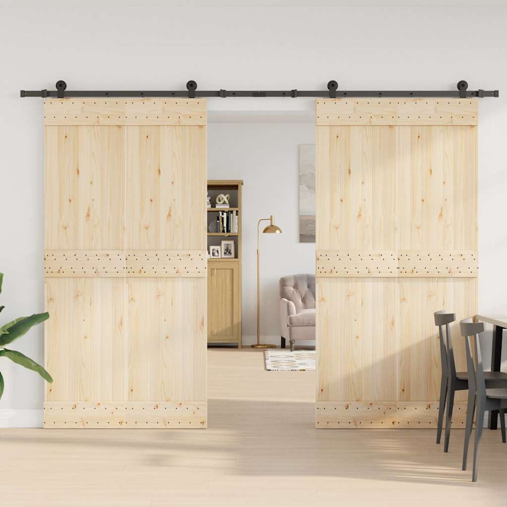 Sada Příslušenství Pro Posuvné Dveře 305 Cm Ocelová Černá