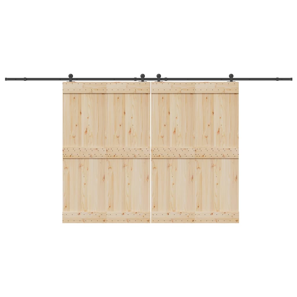 Sada Příslušenství Pro Posuvné Dveře 427 Cm Ocelová Černá