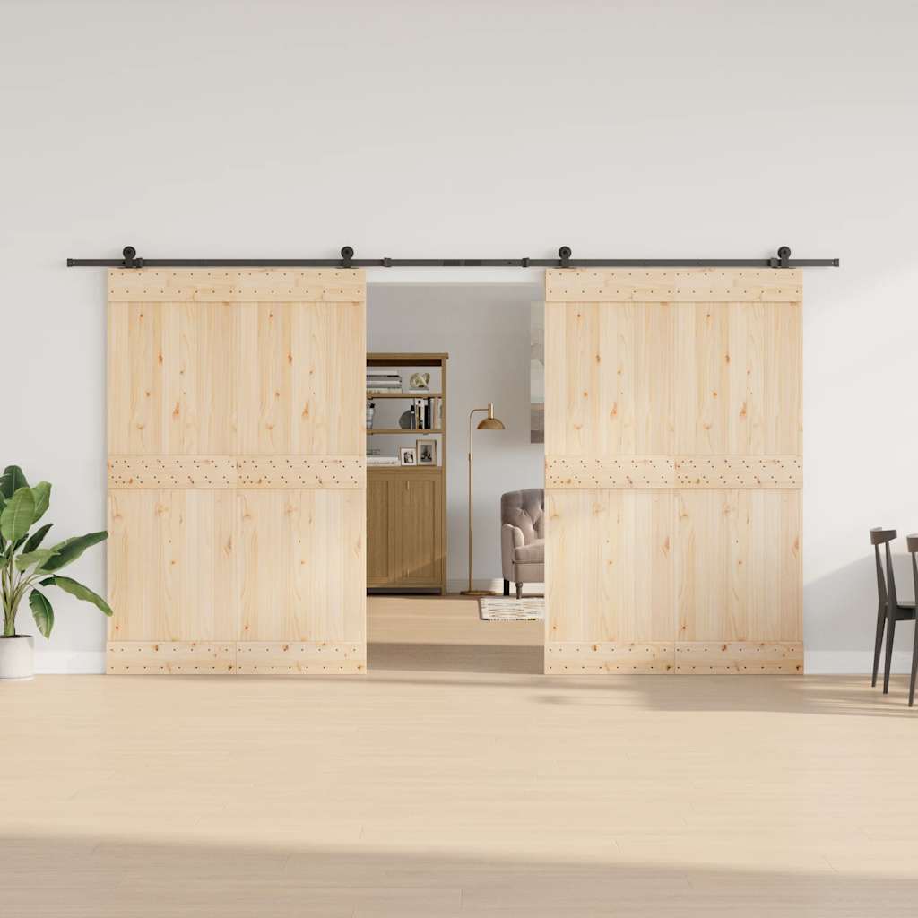 Sada Příslušenství Pro Posuvné Dveře 400 Cm Ocelová Černá