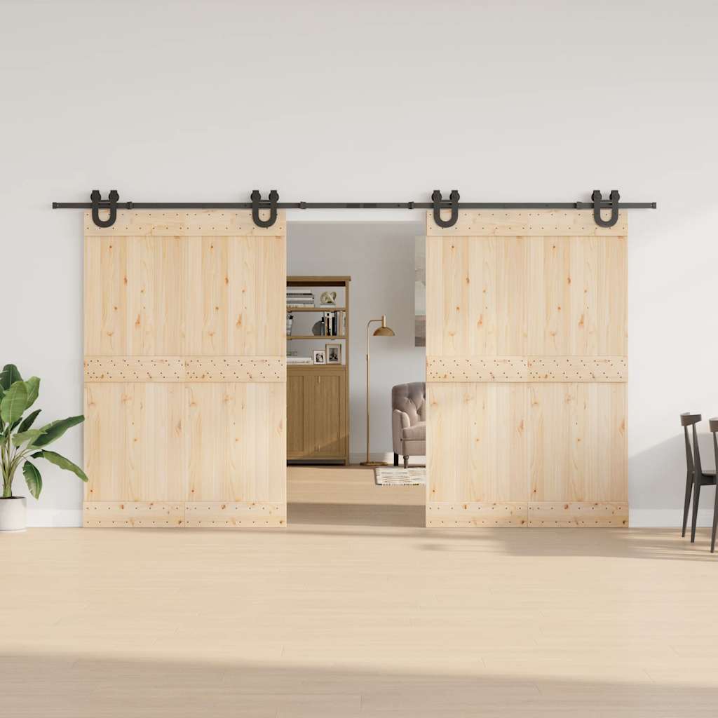 Sada Příslušenství Pro Posuvné Dveře 400 Cm Ocelová Černá