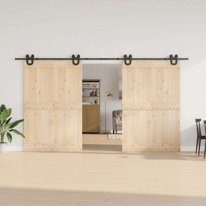 Sada Příslušenství Pro Posuvné Dveře 400 Cm Ocelová Černá
