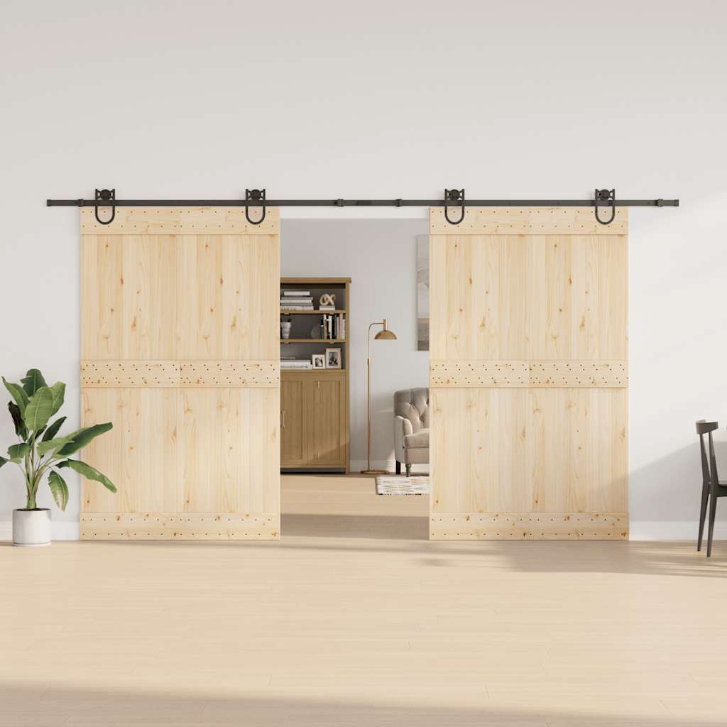 Sada Příslušenství Pro Posuvné Dveře 400 Cm Ocelová Černá