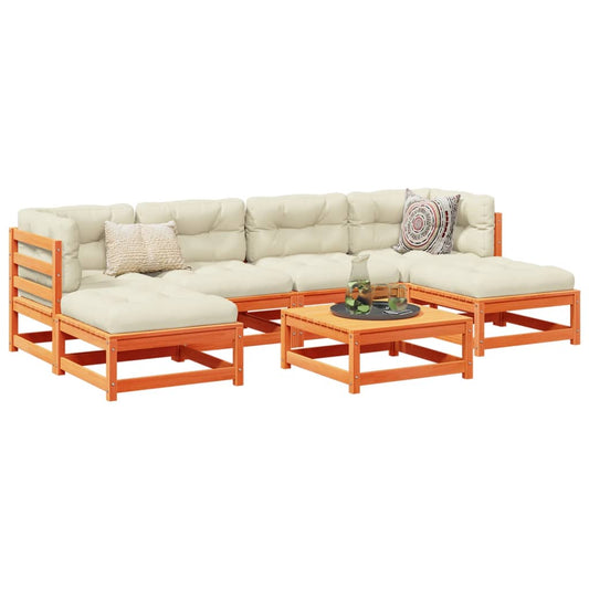 7Dílná Zahradní Sedací Souprava Podušky Borovice