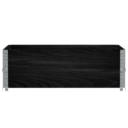 Paletové Nástavce 2 Ks Černé 120 X 80 Cm Masivní Borové Dřevo