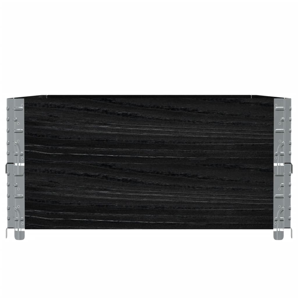 Paletové Nástavce 2 Ks Černé 120 X 80 Cm Masivní Borové Dřevo