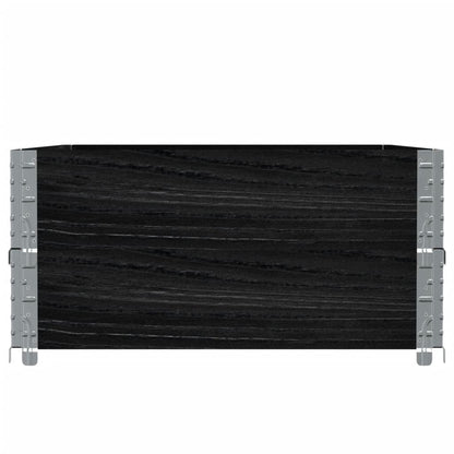 Paletové Nástavce 2 Ks Černé 120 X 80 Cm Masivní Borové Dřevo