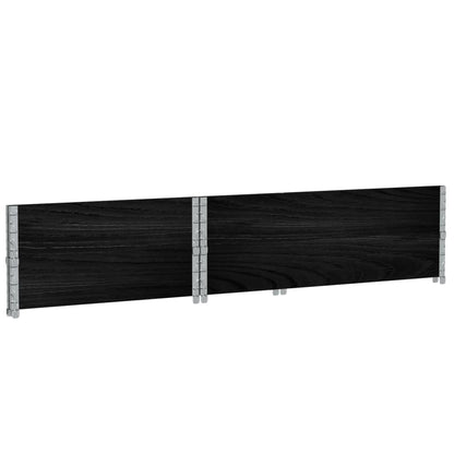 Paletové Nástavce 2 Ks Černé 120 X 80 Cm Masivní Borové Dřevo