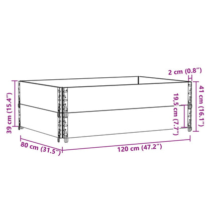 Paletové Nástavce 2 Ks Černé 120 X 80 Cm Masivní Borové Dřevo