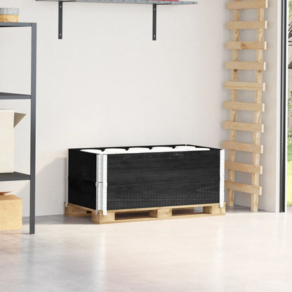 Paletový Nástavec Šedý Masivní Borové Dřevo