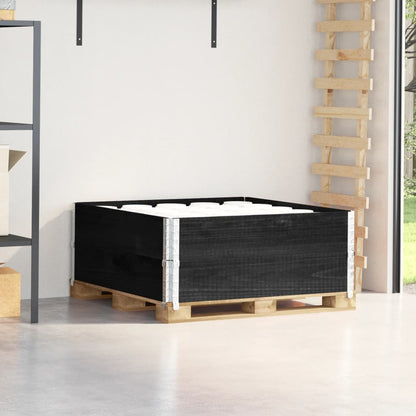 Paletový Nástavec Šedý Masivní Borové Dřevo