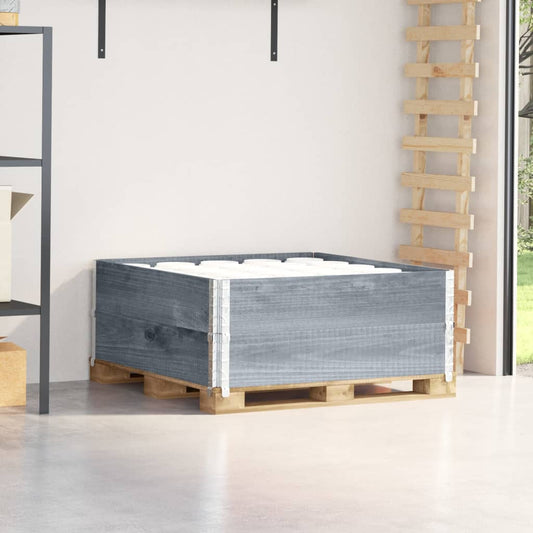 Paletové Nástavce 2 Ks Šedé 100 X 100 Cm Masivní Borové Dřevo