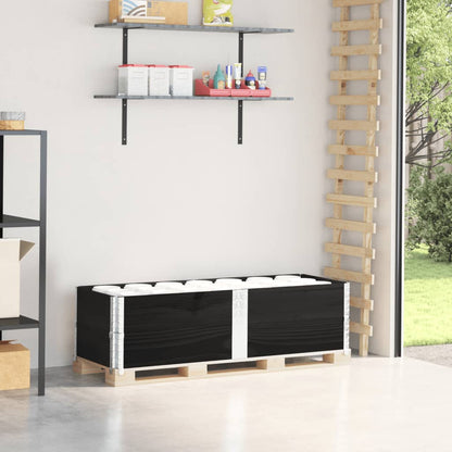 Paletový Nástavec Šedý Masivní Borové Dřevo