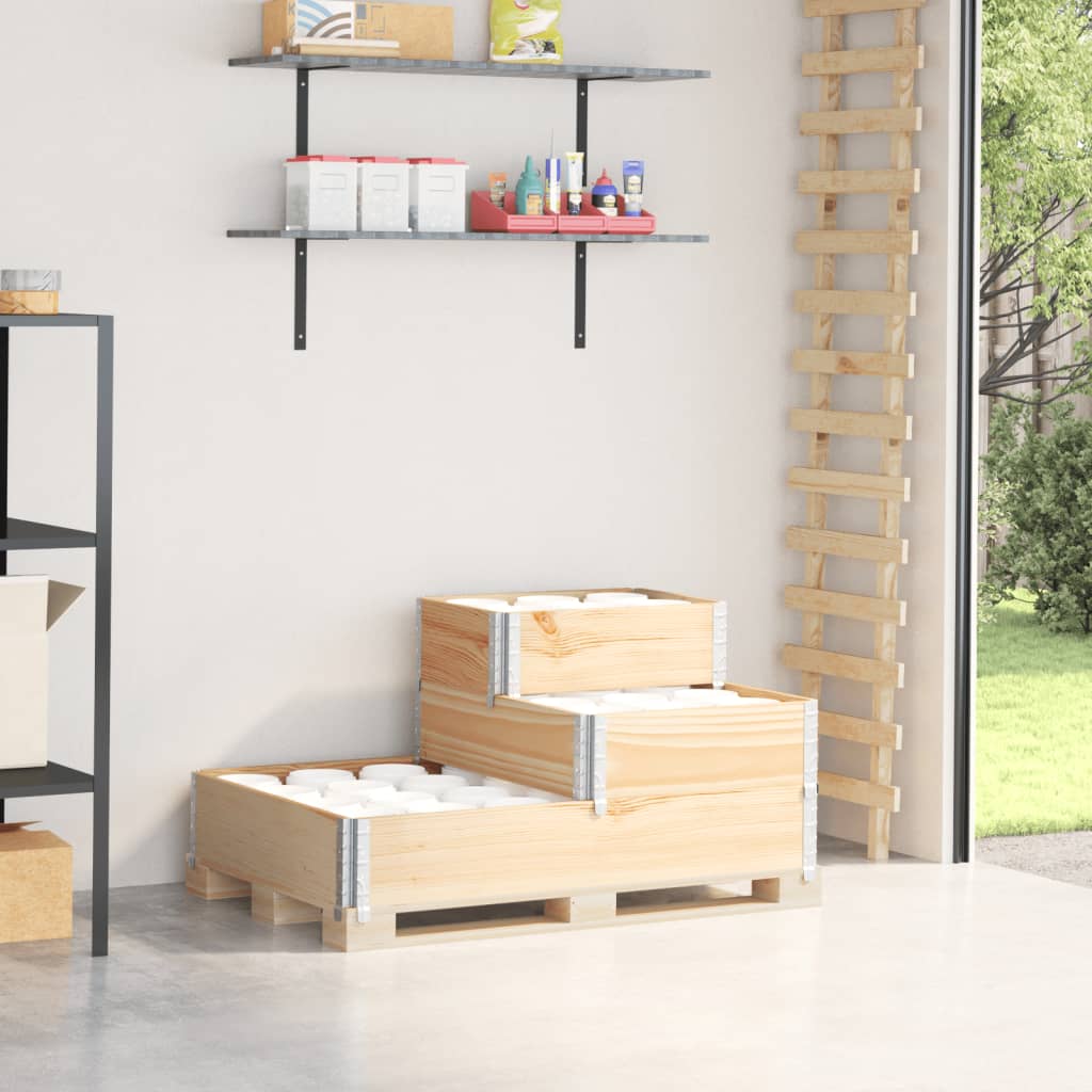 3Patrový Vyvýšený Záhon Černý 120 X 80 Cm Masivní Borové Dřevo