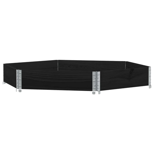 Vyvýšený Záhon Šestiúhelník Černý Masivní Borovice