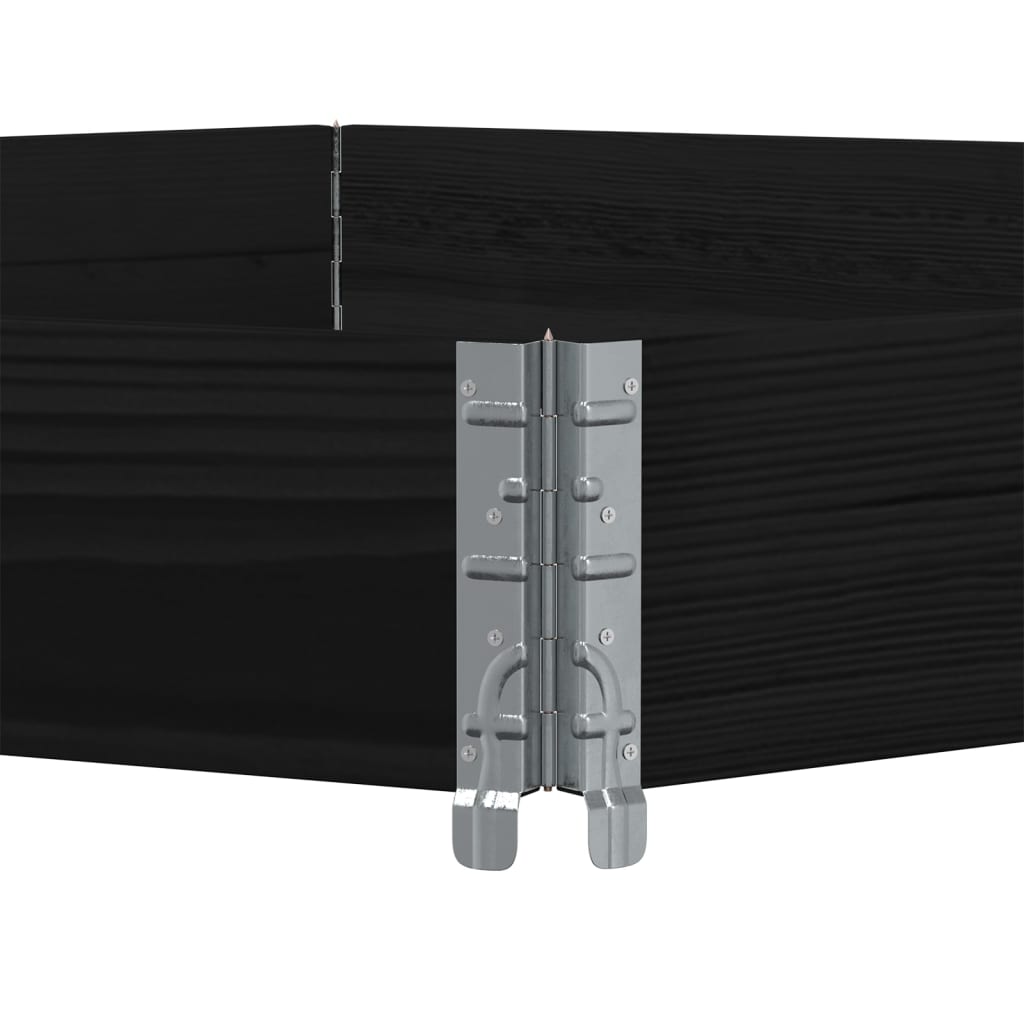 Vyvýšený Záhon Šestiúhelník Černý Masivní Borovice