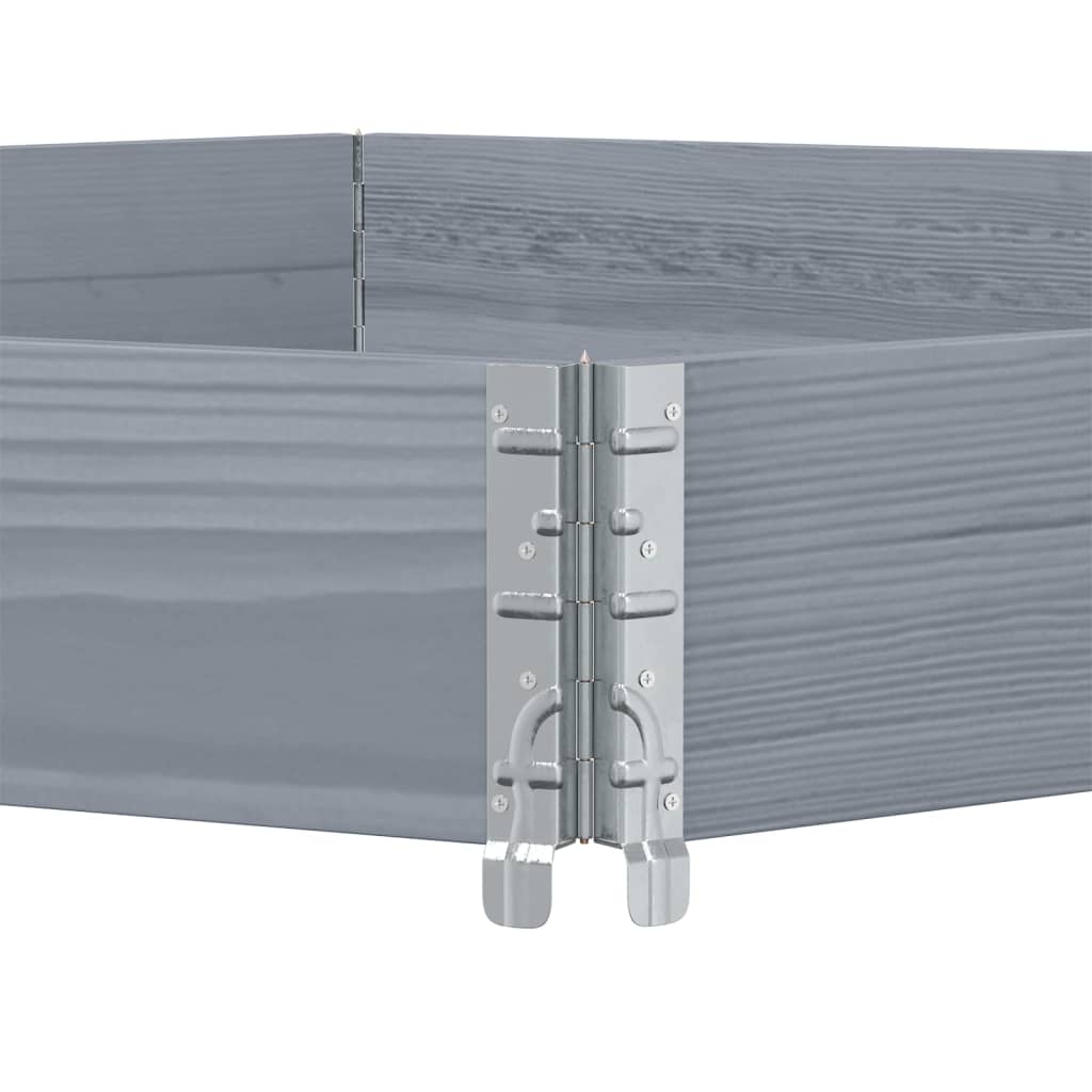 Vyvýšený Záhon Šestiúhelník Šedý Masivní Borovice