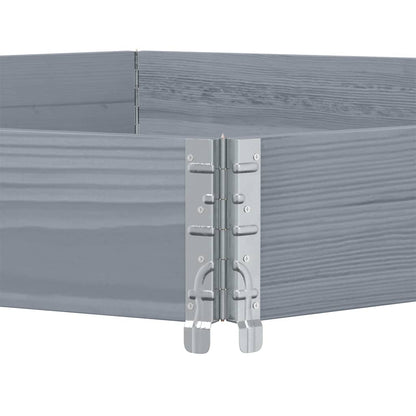 Vyvýšený Záhon Šestiúhelník Šedý Masivní Borovice