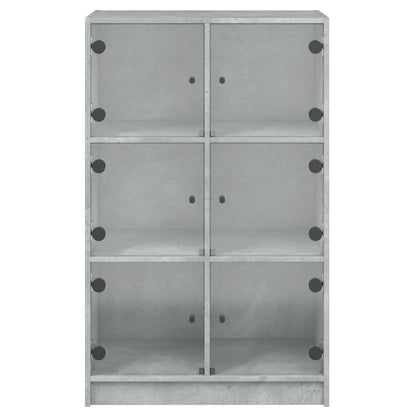 Highboard S Dvířky Betonově Šedý 68X37X109 Cm Kompozitní Dřevo