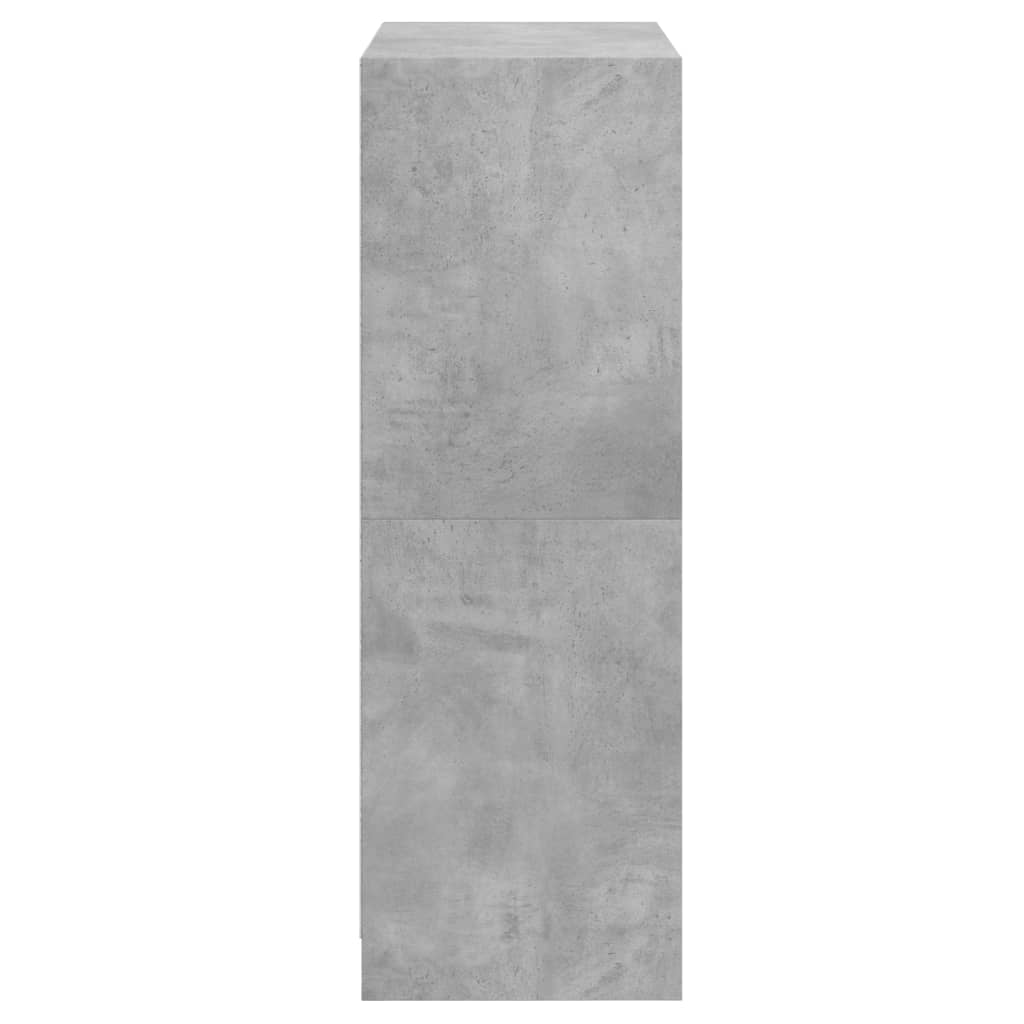 Highboard S Dvířky Betonově Šedý 68X37X109 Cm Kompozitní Dřevo