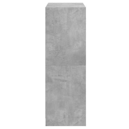Highboard S Dvířky Betonově Šedý 68X37X109 Cm Kompozitní Dřevo