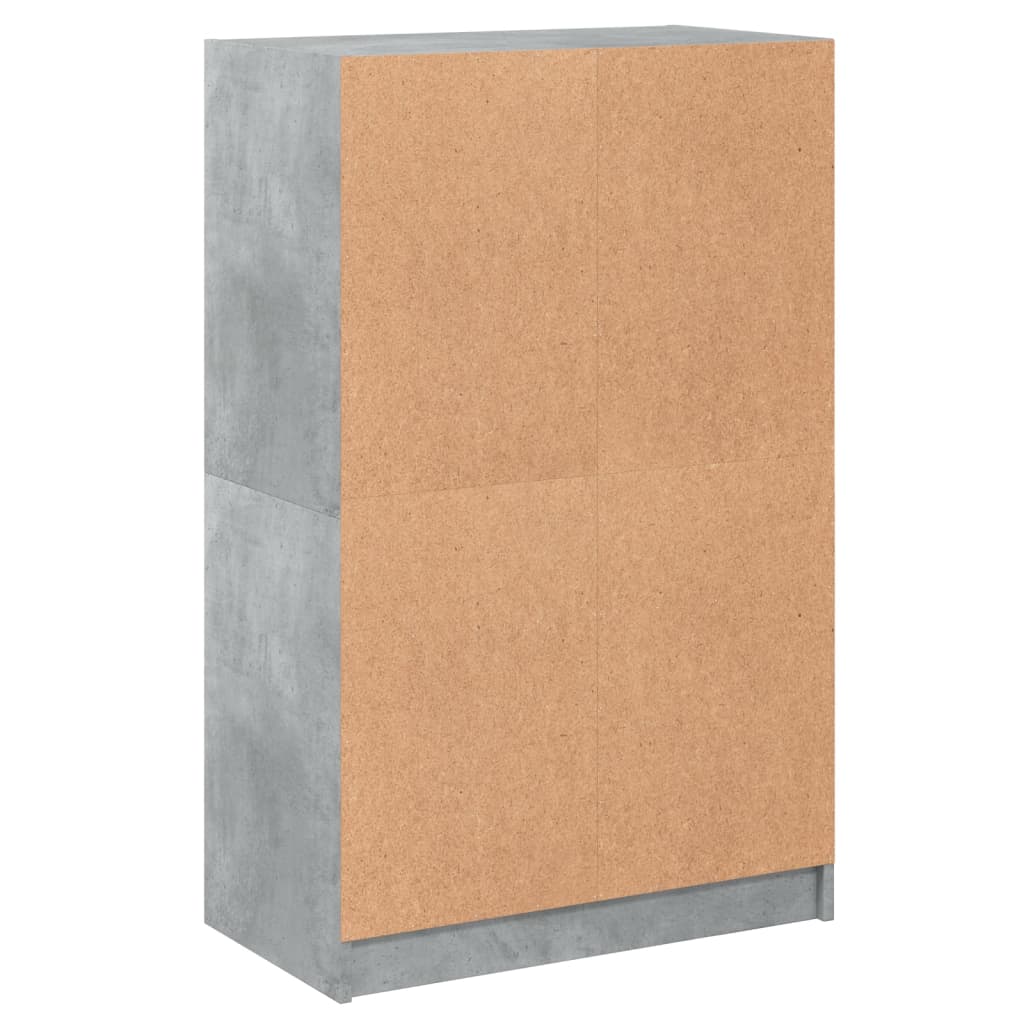 Highboard S Dvířky Betonově Šedý 68X37X109 Cm Kompozitní Dřevo